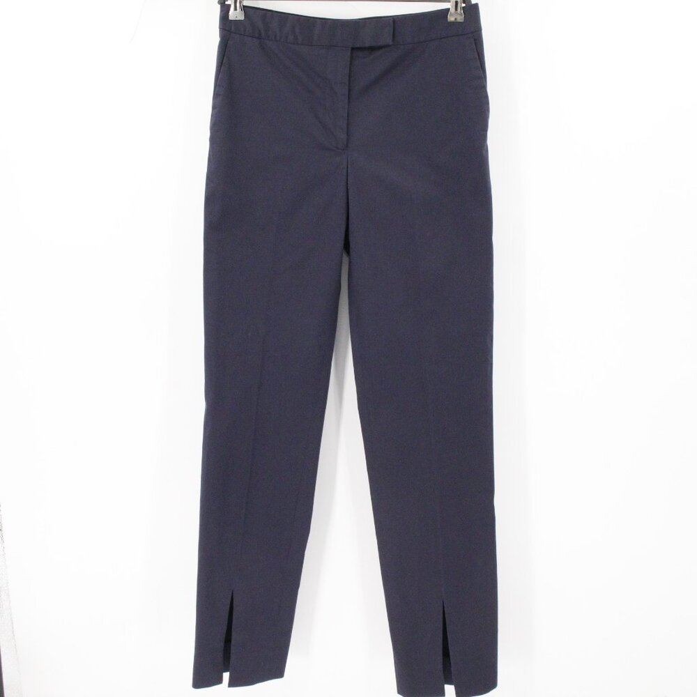 Officine Generale Pants Women 36 L31 Flat Front Straight Leg Slit Hem High Rise